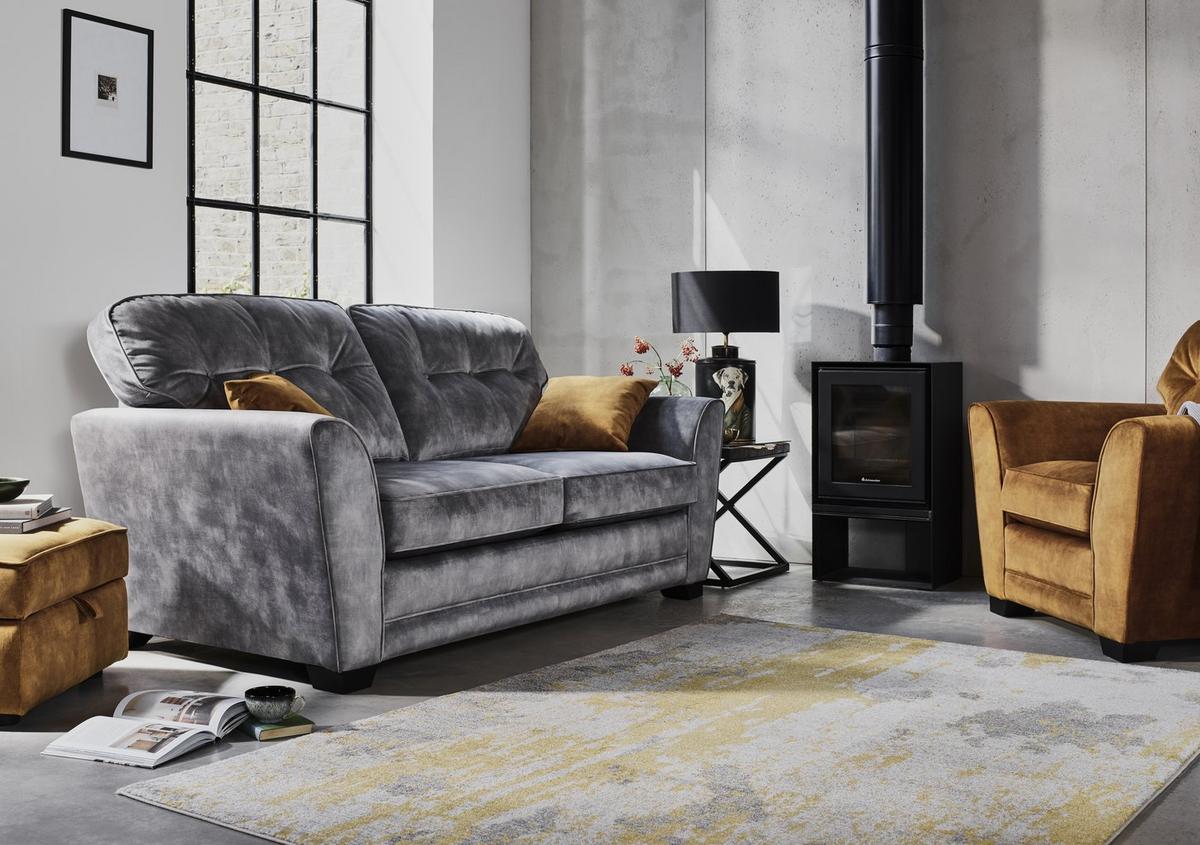 Nelly grey fabric sofa